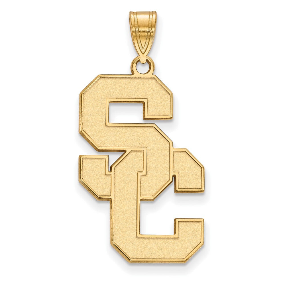 10K Yellow Gold University of Southern California XL Pendant, Item P33499 by The Black Bow Jewelry Co.