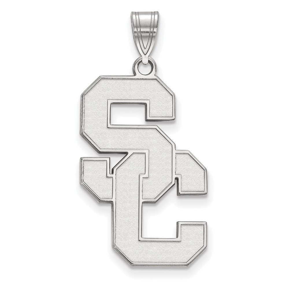 Sterling Silver University of Southern California XL Pendant, Item P33503 by The Black Bow Jewelry Co.