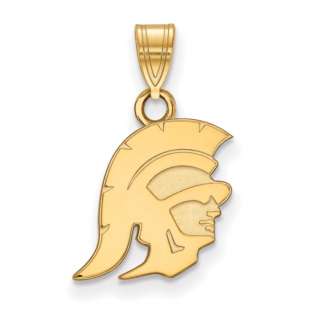 14K Gold Plated S.S. U. of Southern California Small Trojan Pendant, Item P33508 by The Black Bow Jewelry Co.