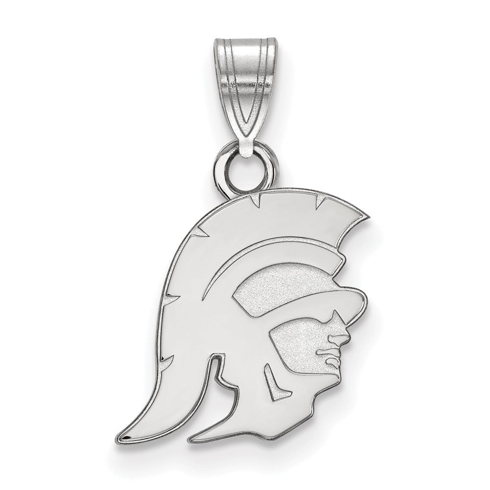 Sterling Silver University of Southern California Small Trojan Pendant, Item P33509 by The Black Bow Jewelry Co.