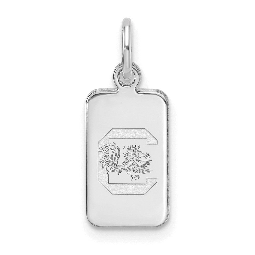 Sterling Silver University of South Carolina XS (Tiny) Tag Charm, Item P33572 by The Black Bow Jewelry Co.