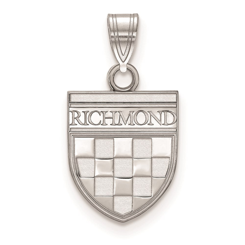 14K White Gold University of Richmond Small Shield Pendant, Item P33579 by The Black Bow Jewelry Co.