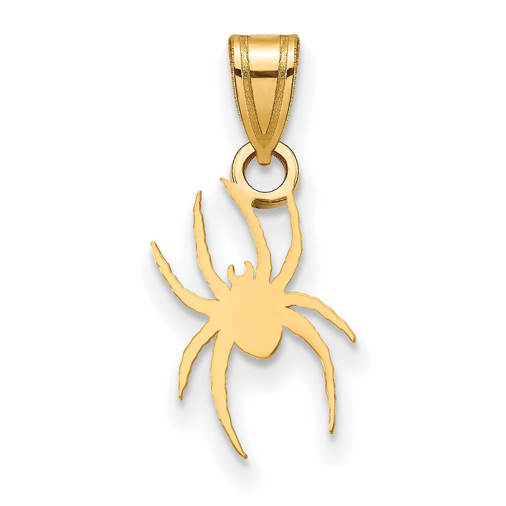 14K Yellow Gold University of Richmond Small Spider Pendant, Item P33598 by The Black Bow Jewelry Co.