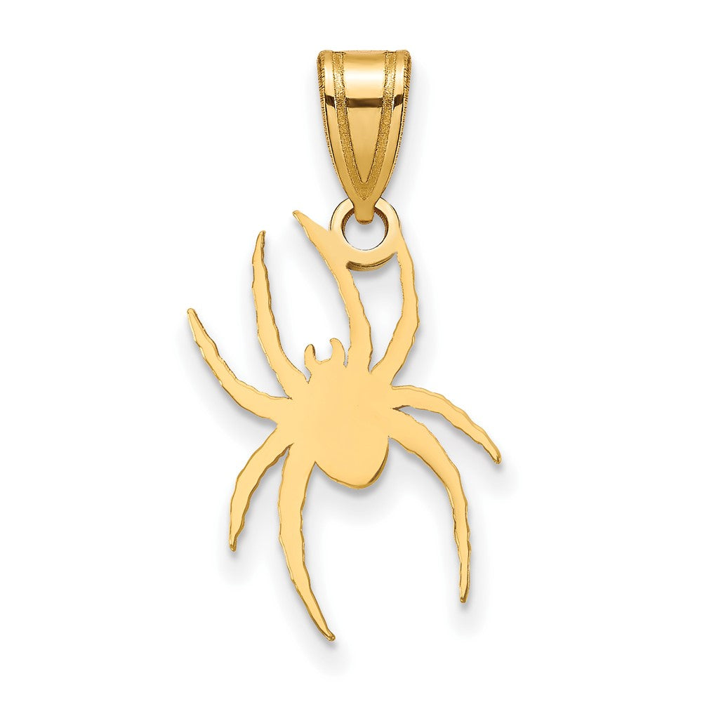 10K Yellow Gold University of Richmond Large Spider Pendant, Item P33608 by The Black Bow Jewelry Co.