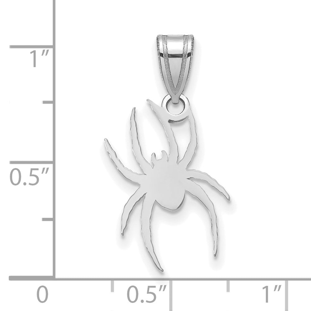 Alternate view of the 14K White Gold University of Richmond Large Spider Pendant by The Black Bow Jewelry Co.