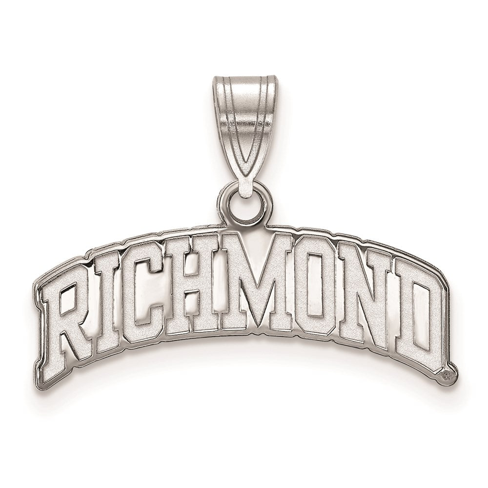 Sterling Silver University of Richmond Large Script Pendant, Item P33630 by The Black Bow Jewelry Co.