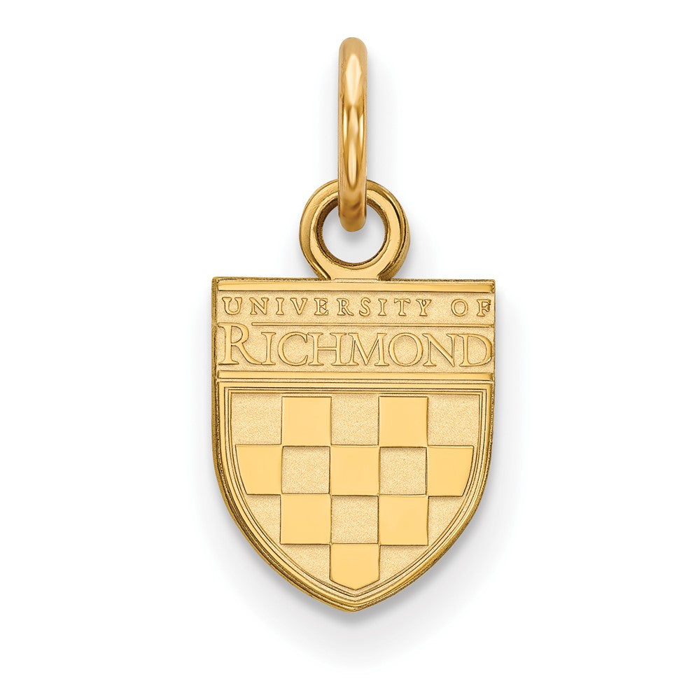 14K Gold Plated Sterling Silver U. of Richmond XS (Tiny) Shield Charm, Item P33633 by The Black Bow Jewelry Co.