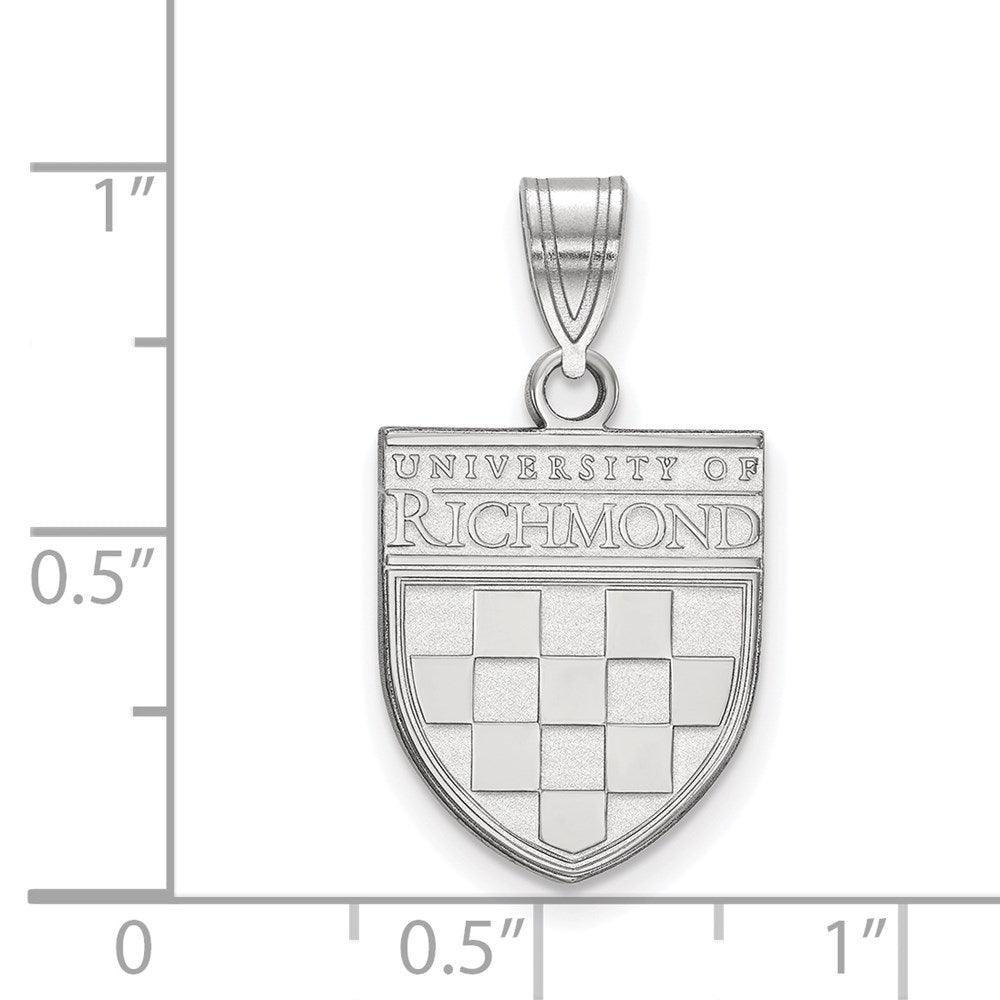 Alternate view of the Sterling Silver University of Richmond MD Shield Pendant by The Black Bow Jewelry Co.
