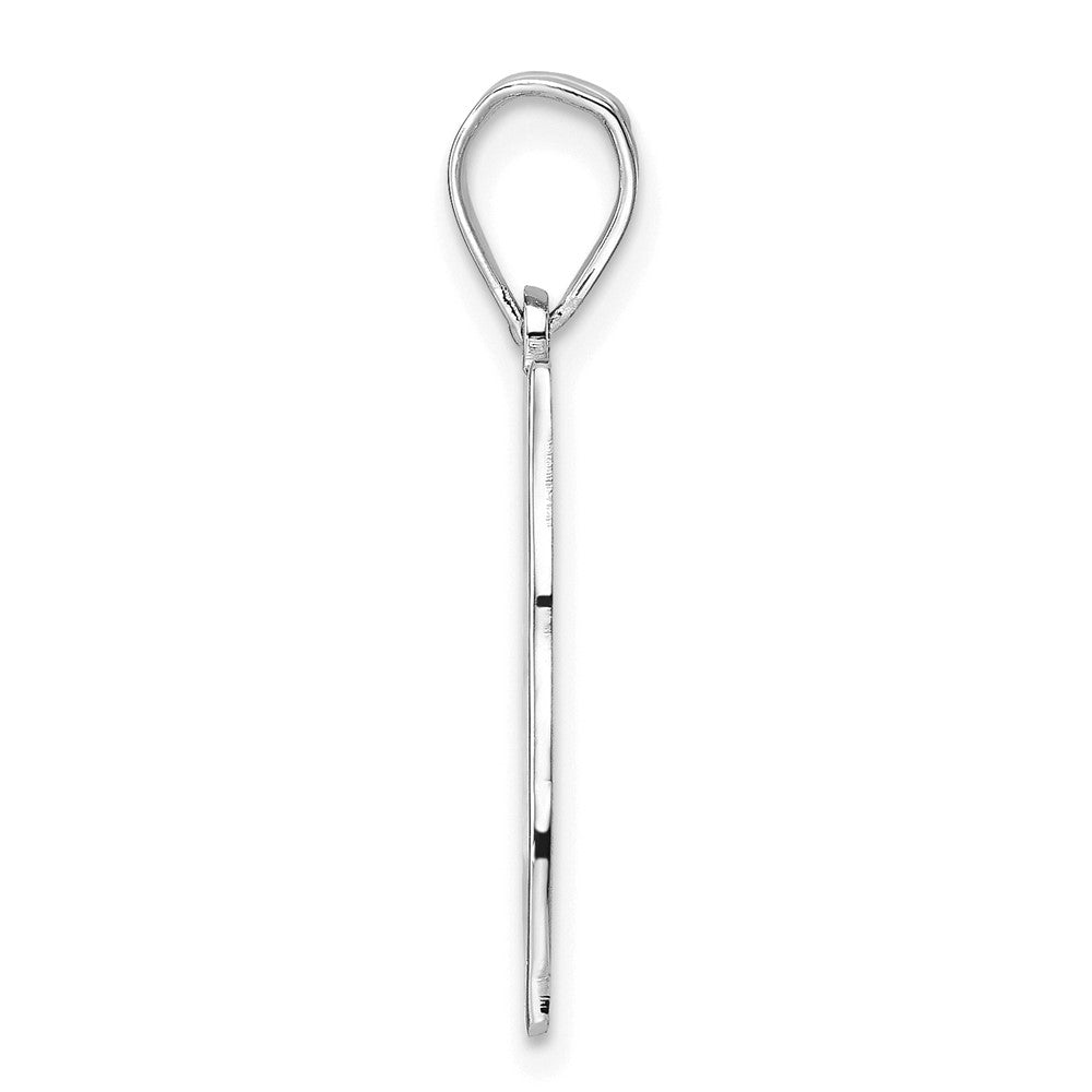 Alternate view of the Sterling Silver Rhodium Plated University of Florida State Pendant by The Black Bow Jewelry Co.