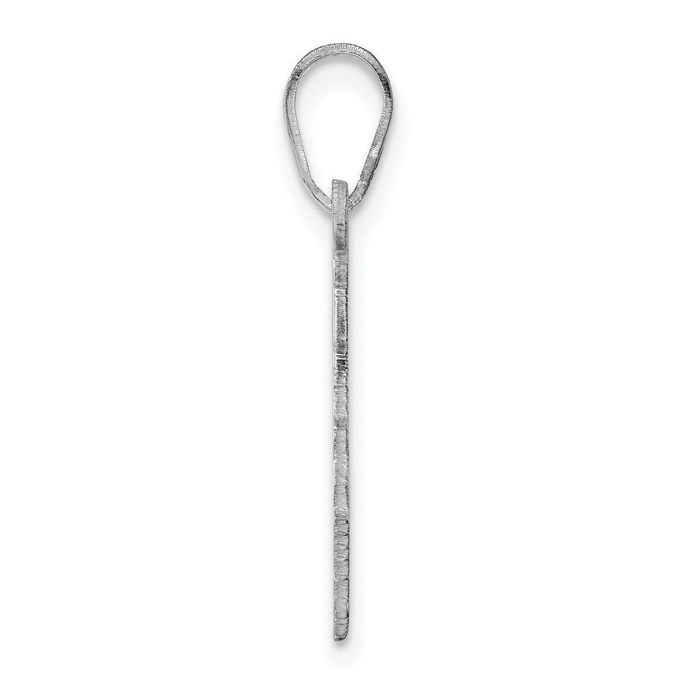 Alternate view of the Sterling Silver Rhodium Plated University of Georgia MD State Pendant by The Black Bow Jewelry Co.