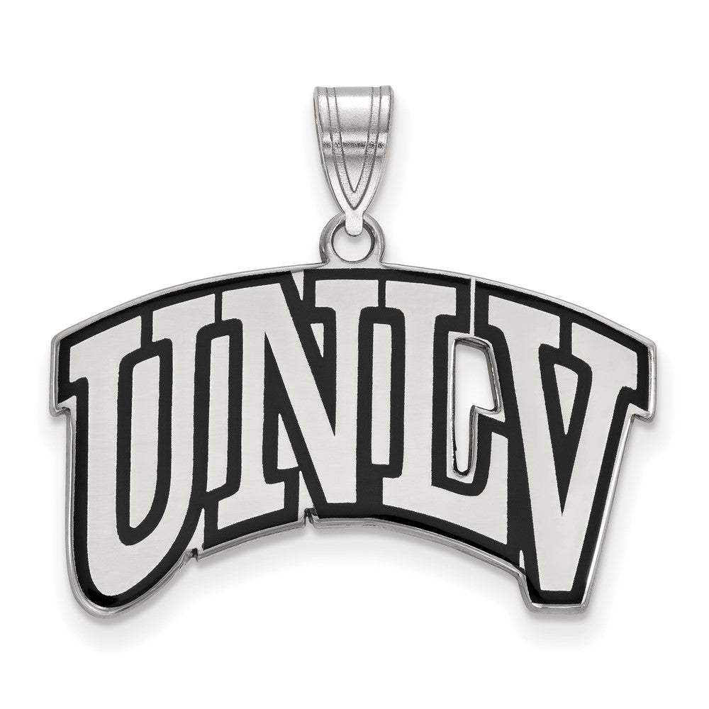 Sterling Silver U. of Nevada Las Vegas Large Enamel Pendant, Item P33719 by The Black Bow Jewelry Co.