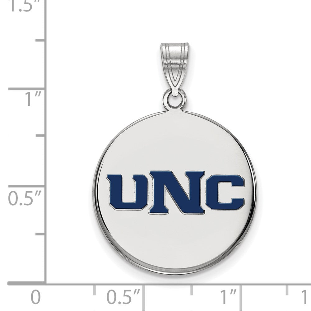 Alternate view of the Sterling Silver U of Northern Colorado Large Enamel Disc Pendant by The Black Bow Jewelry Co.