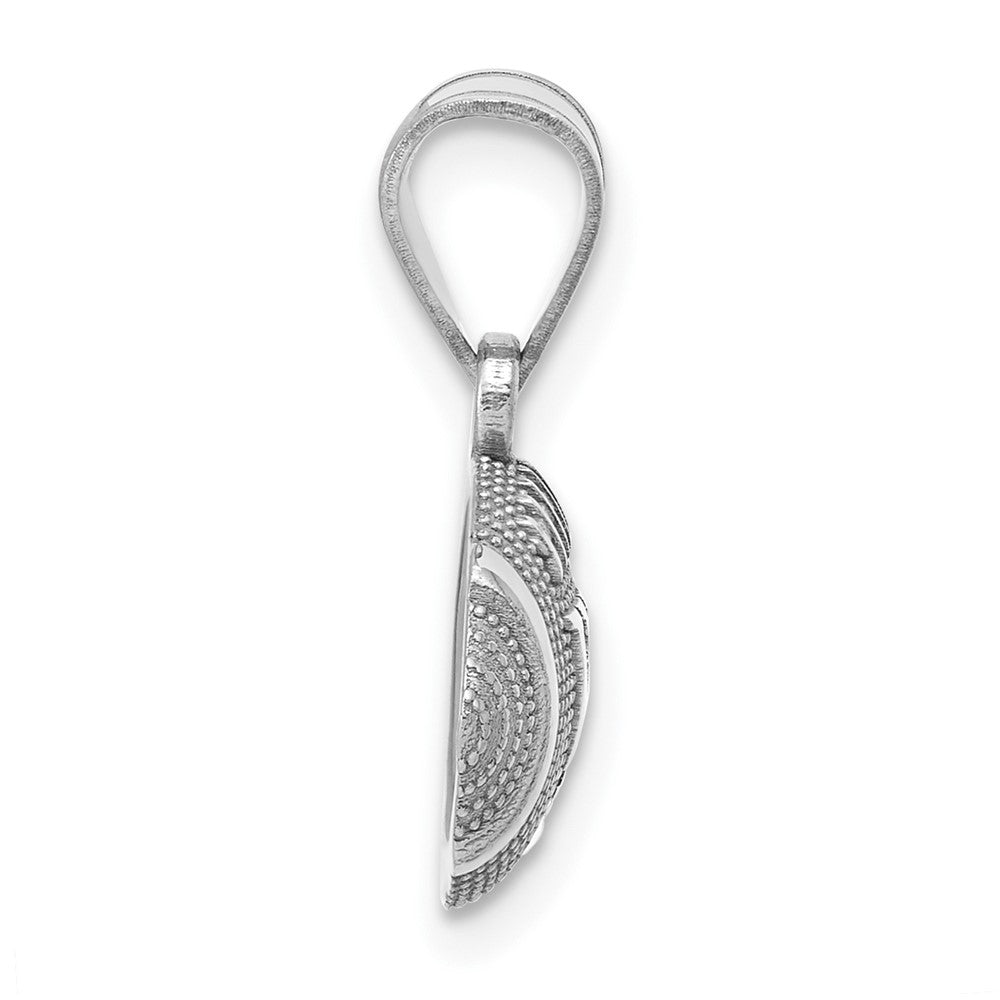 Alternate view of the Sterling Silver Wake Forest University MD Domed Football Pendant by The Black Bow Jewelry Co.