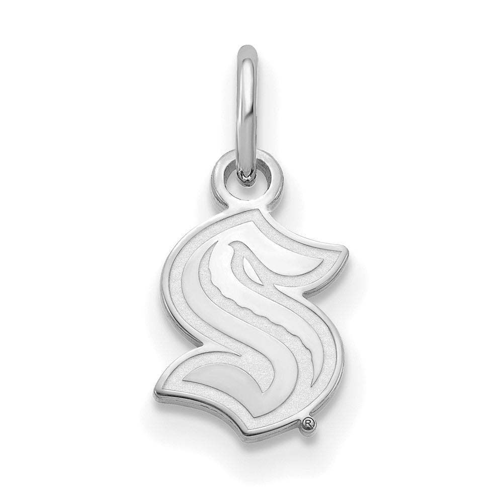 10K White Gold NHL Seattle Kraken XS (Tiny) Charm, Item P33760 by The Black Bow Jewelry Co.