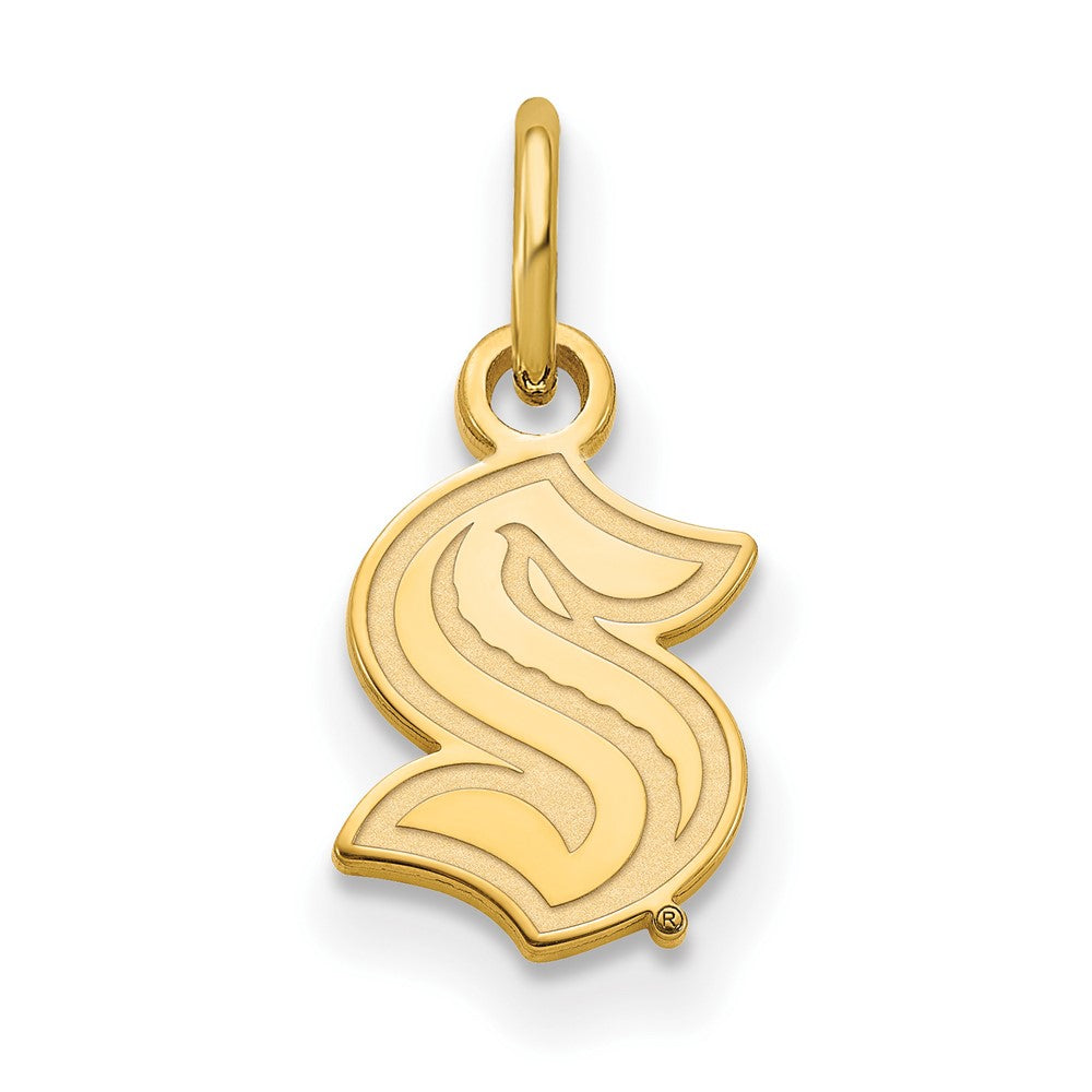 14K Yellow Gold NHL Seattle Kraken XS (Tiny) Charm, Item P33763 by The Black Bow Jewelry Co.