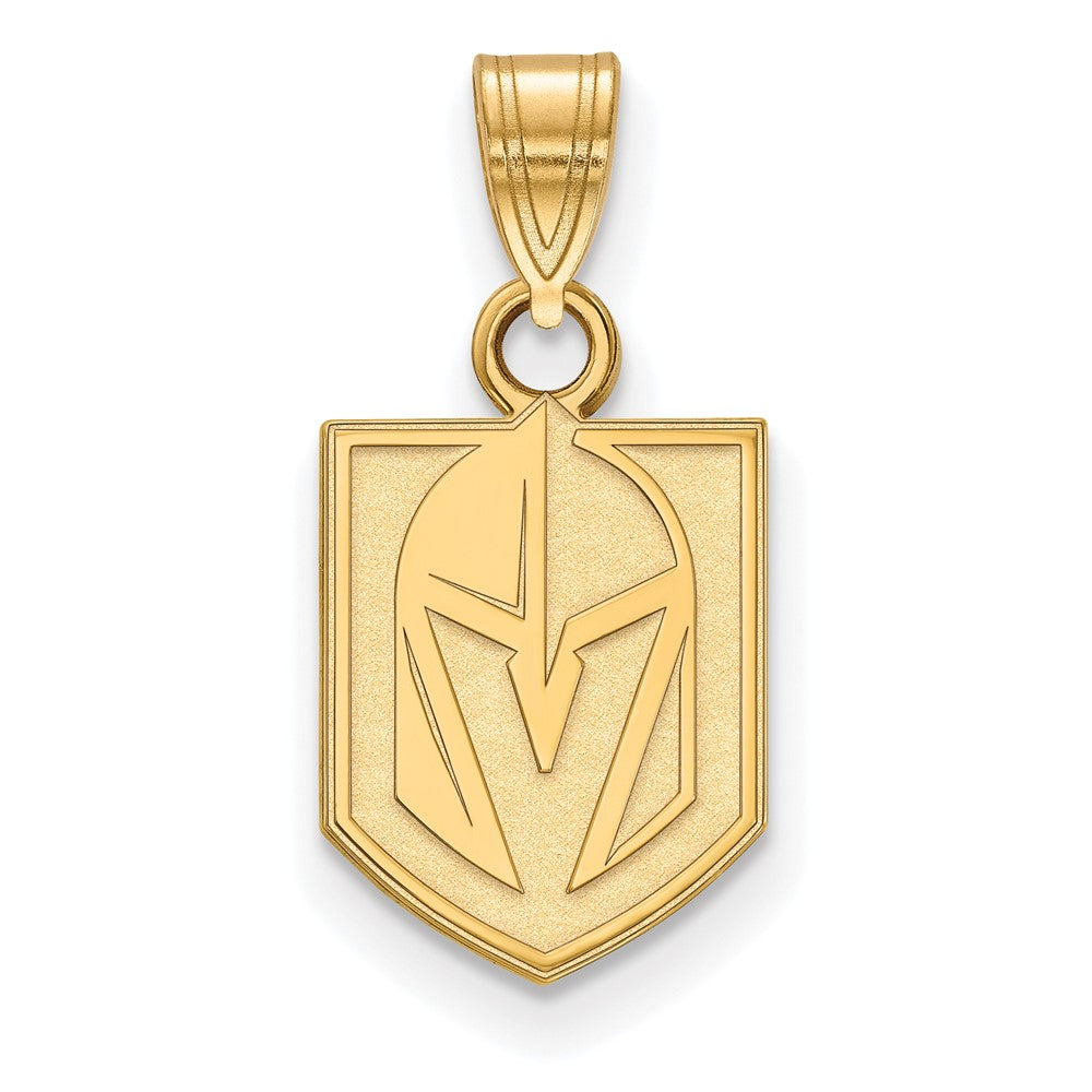 10K Yellow Gold NHL Vegas Golden Knights Small Pendant, Item P33787 by The Black Bow Jewelry Co.