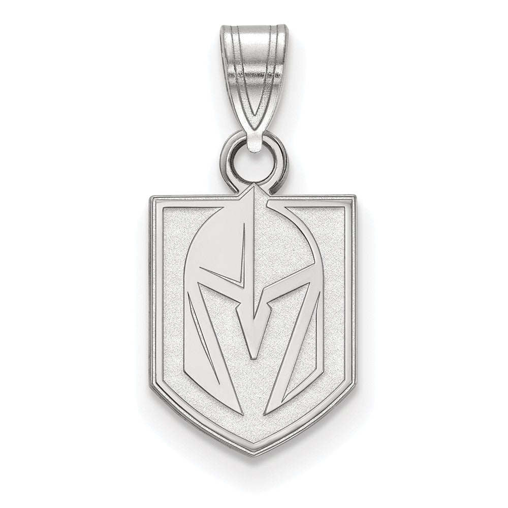 14K White Gold NHL Vegas Golden Knights Small Pendant, Item P33788 by The Black Bow Jewelry Co.