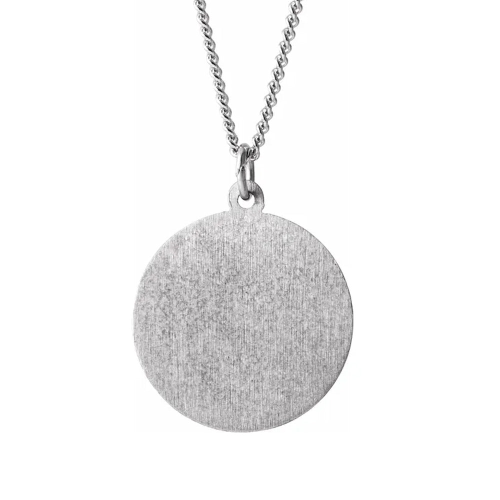 Alternate view of the Sterling Silver 18mm infant of Prague Medal Necklace, 18 Inch by The Black Bow Jewelry Co.