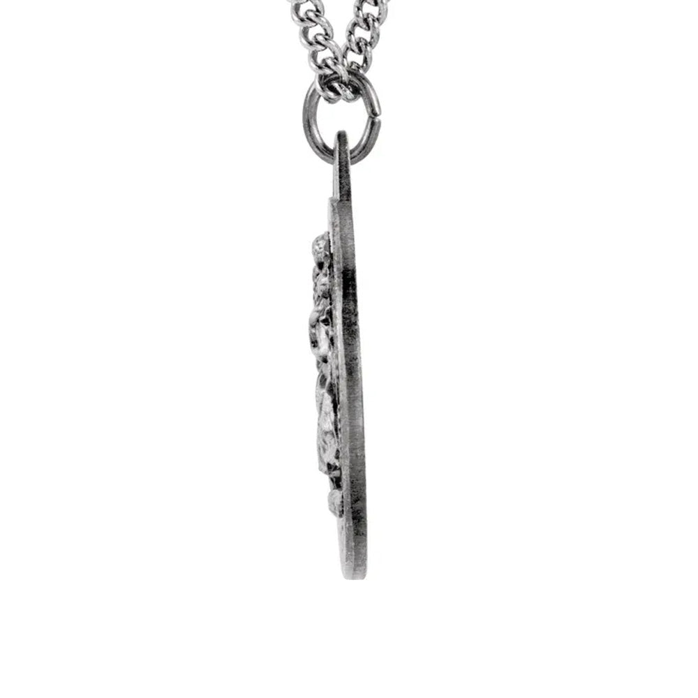 Alternate view of the Sterling Silver 25mm St. Christopher Medal Necklace, 24 Inch by The Black Bow Jewelry Co.