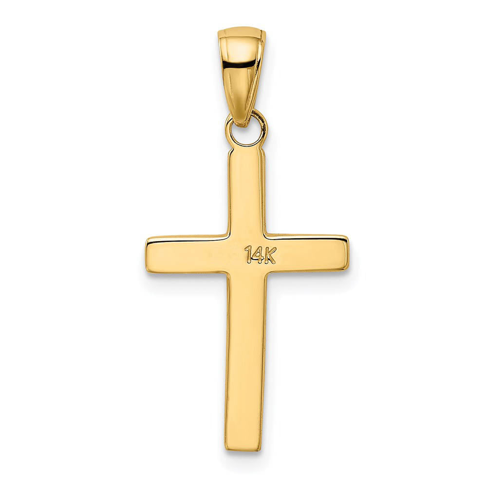 Alternate view of the 14k Yellow Gold, Polished, Latin Cross Pendant by The Black Bow Jewelry Co.