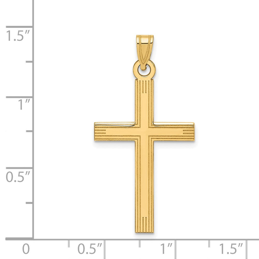 Alternate view of the 14k Yellow Gold, Casted, Latin Cross Pendant by The Black Bow Jewelry Co.