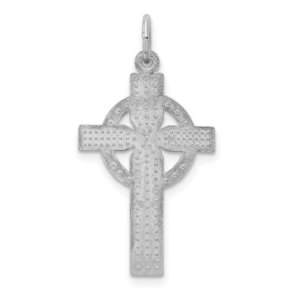 Alternate view of the 14k White Gold, Celtic Cross Charm by The Black Bow Jewelry Co.