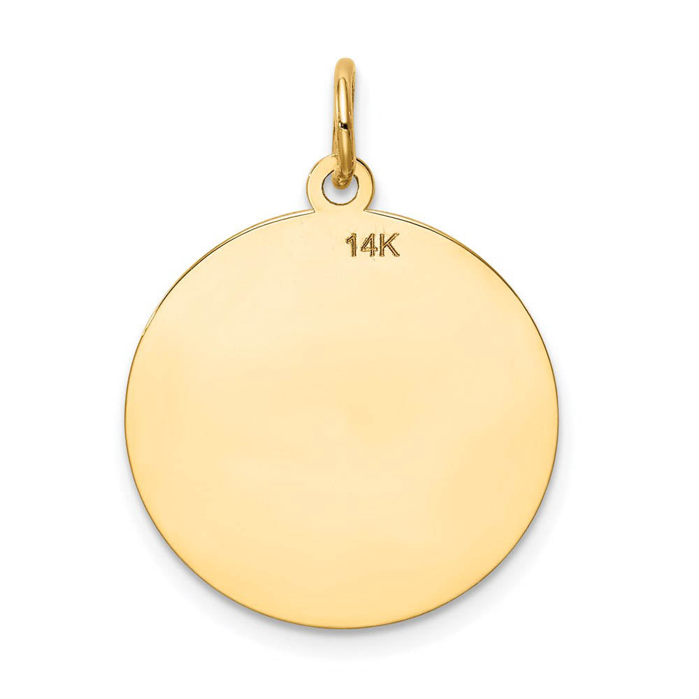 Alternate view of the 14k Yellow Gold Saint Jude Thaddeus Charm, 20mm (3/4 inch) by The Black Bow Jewelry Co.