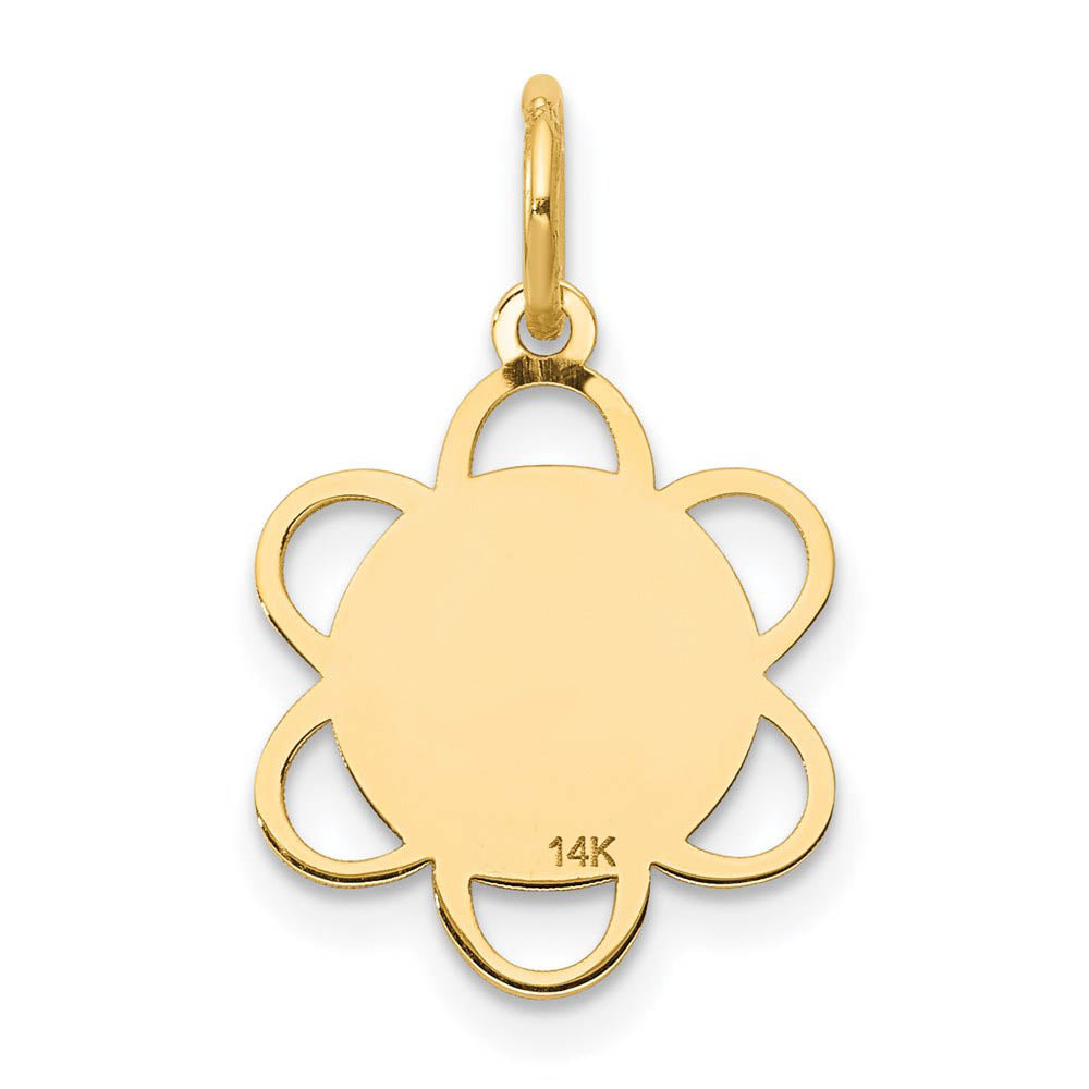 Alternate view of the 14k Yellow Gold Holy Communion Charm, 13mm (1/2 inch) by The Black Bow Jewelry Co.