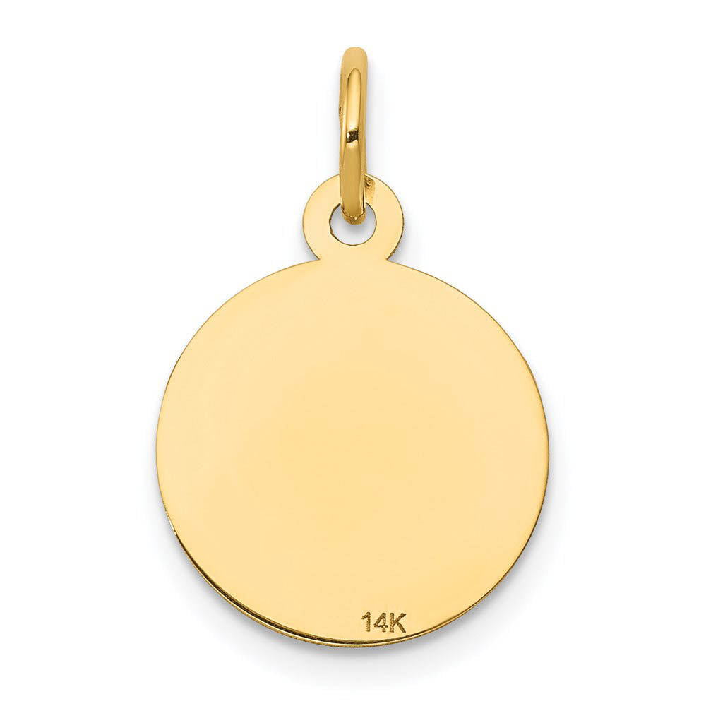 Alternate view of the 14k Yellow Gold Small Holy Communion Charm, 13mm (1/2 inch) by The Black Bow Jewelry Co.