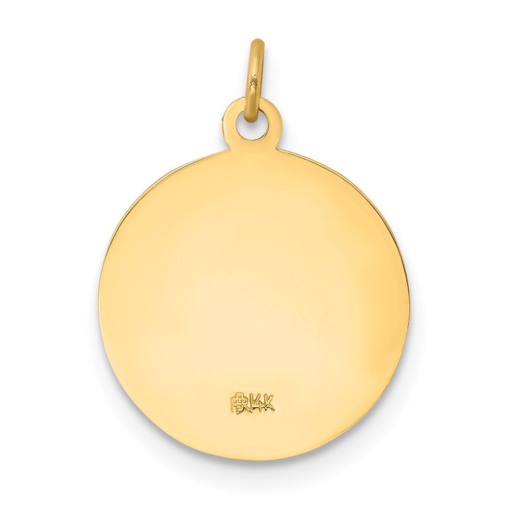 Alternate view of the 14k Yellow Gold First Holy Communion Charm, 15mm (9/16 inch) by The Black Bow Jewelry Co.