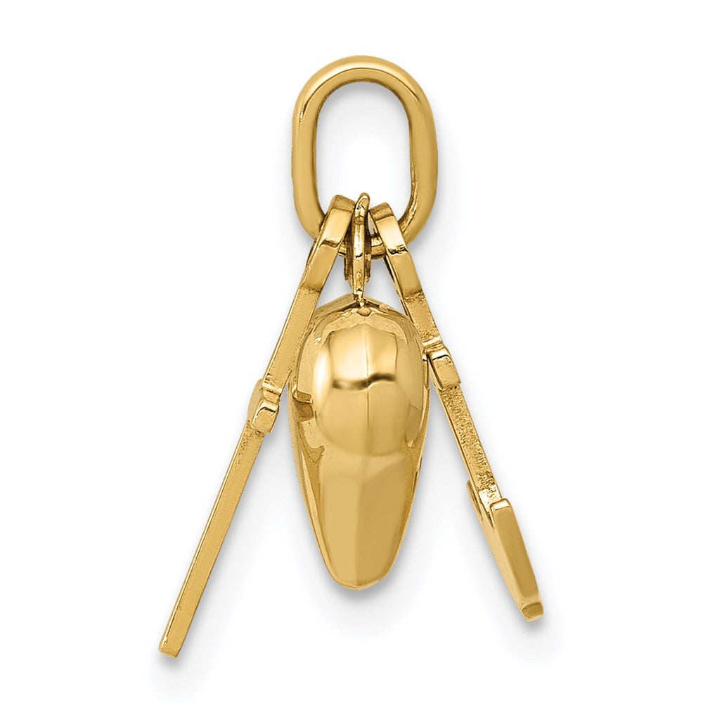 Alternate view of the 14k Yellow Gold, Small Faith, Hope and Charity Charm by The Black Bow Jewelry Co.