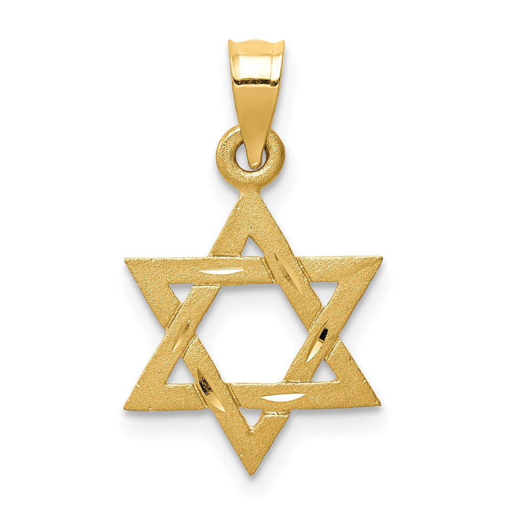 14k Yellow Gold Small Star of David Charm, Item P8390 by The Black Bow Jewelry Co.