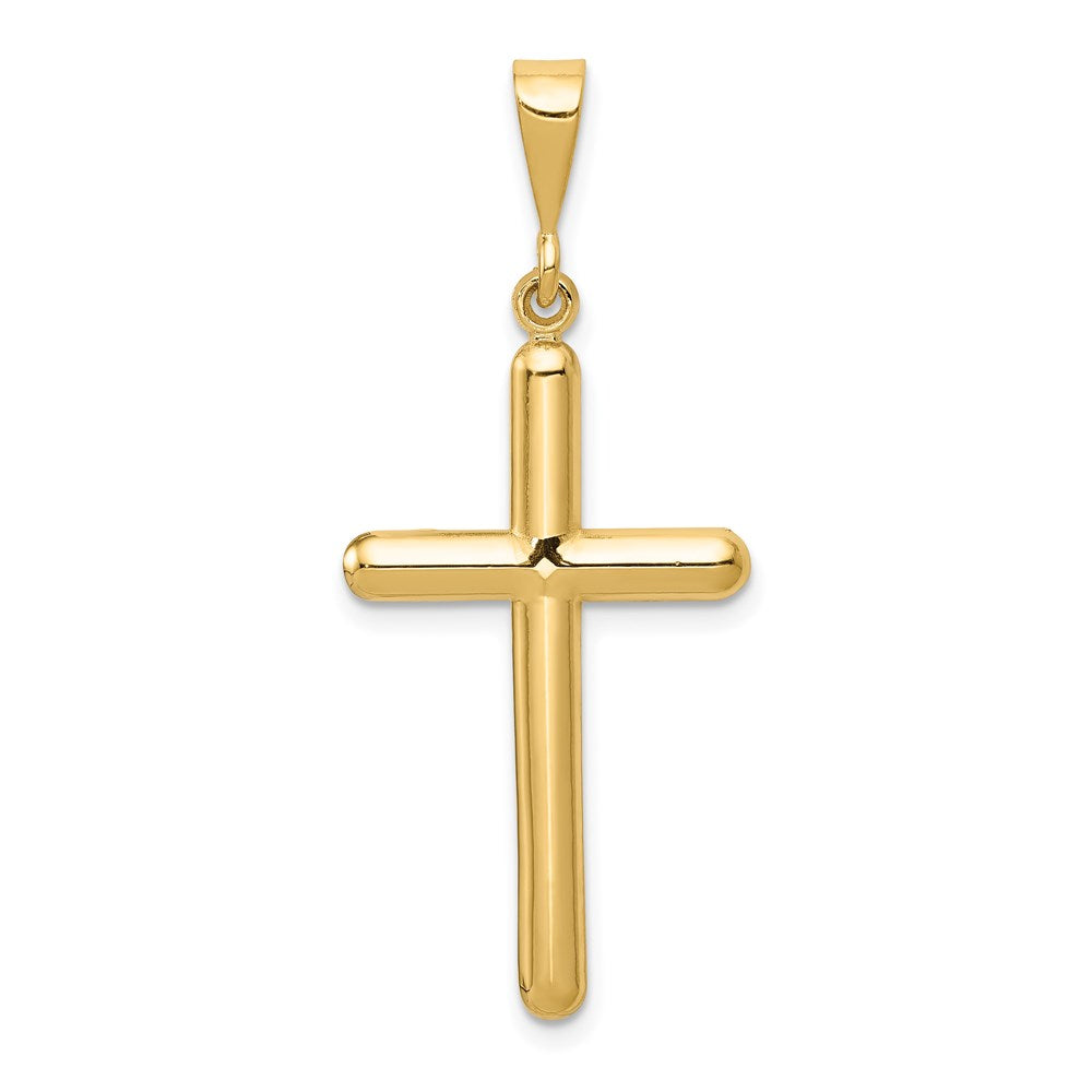 14k Yellow Gold, Latin Cross Pendant, Item P8398 by The Black Bow Jewelry Co.