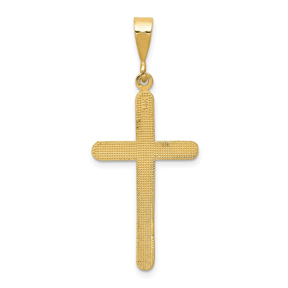 Alternate view of the 14k Yellow Gold, Latin Cross Pendant by The Black Bow Jewelry Co.