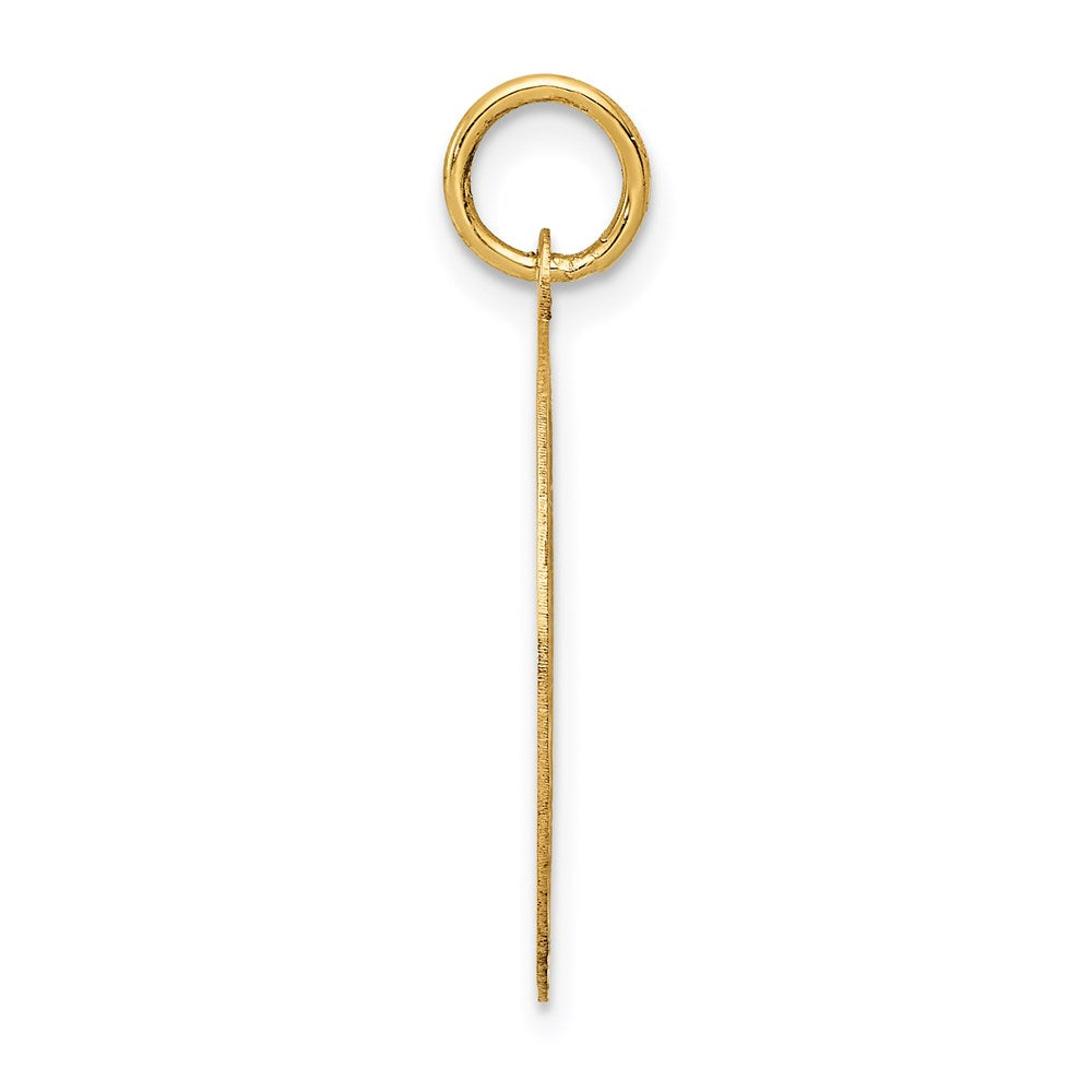 Alternate view of the 14k Yellow Gold, Merry Christmas Round Disc Charm, 19mm (3/4 inch) by The Black Bow Jewelry Co.