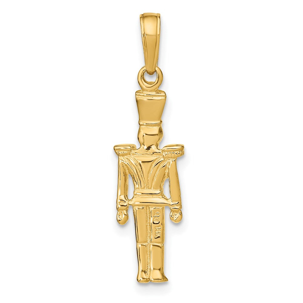 Alternate view of the 14k Yellow Gold 3D Toy Soldier Pendant by The Black Bow Jewelry Co.
