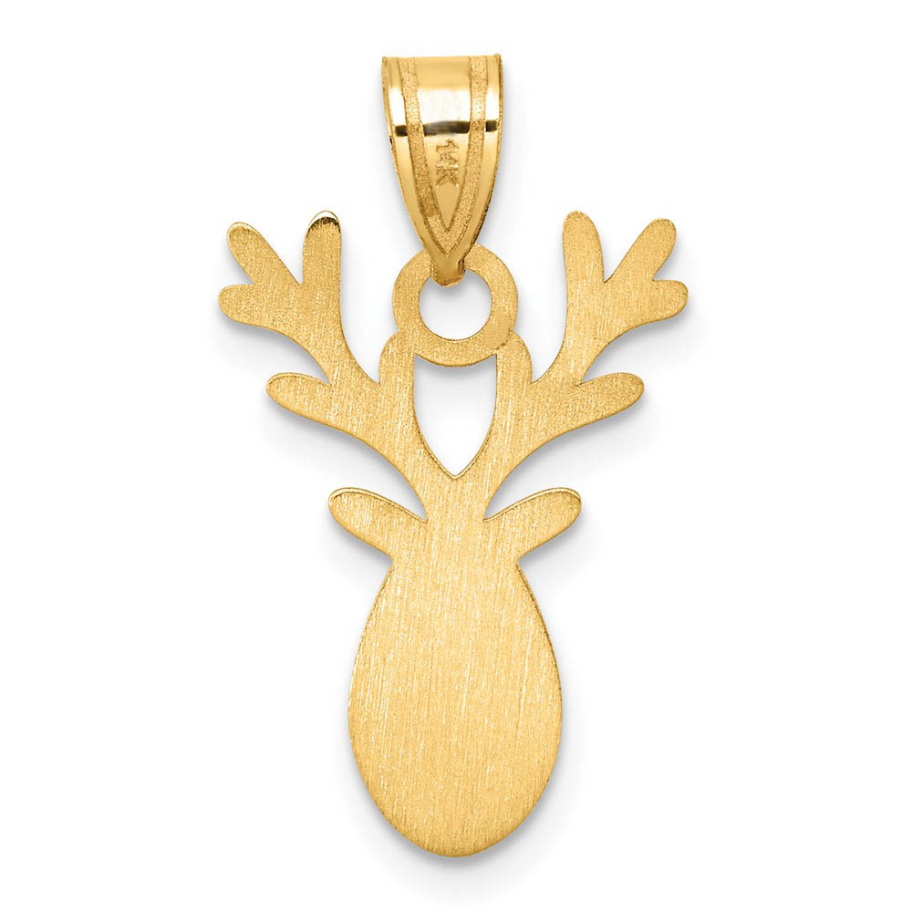 Alternate view of the 14k Yellow Gold Animated Reindeer Charm by The Black Bow Jewelry Co.