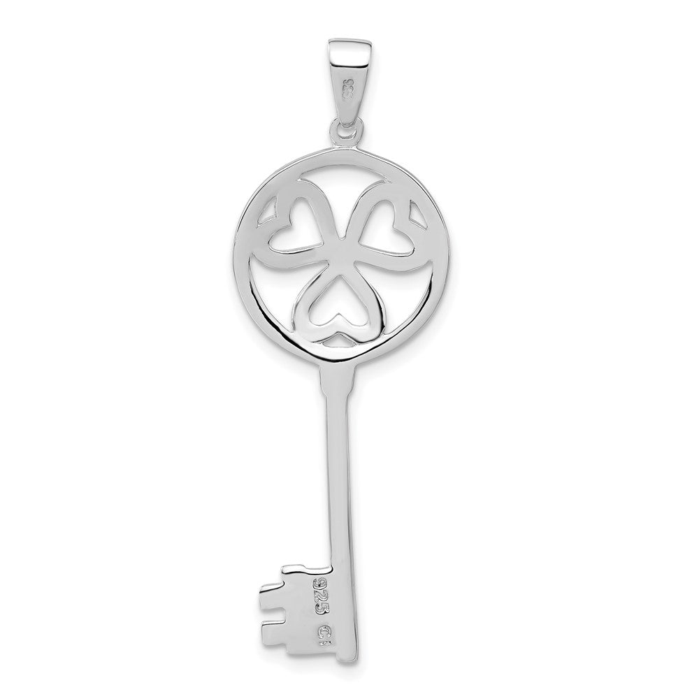 Alternate view of the Sterling Silver Key to My Heart Pendant by The Black Bow Jewelry Co.