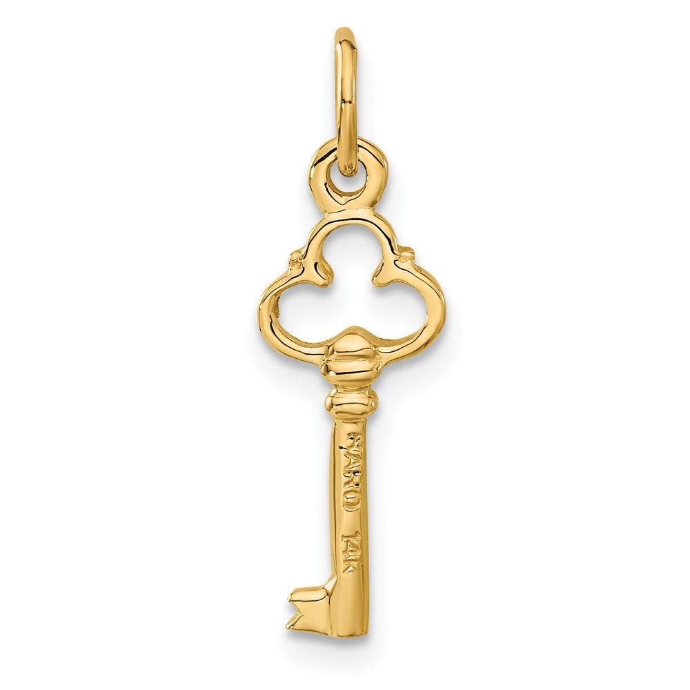 Alternate view of the 14k Yellow Gold Key to My Heart Charm by The Black Bow Jewelry Co.