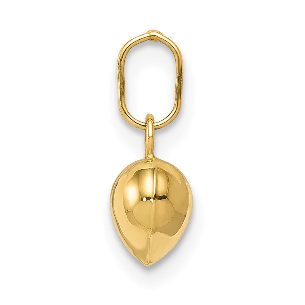 Alternate view of the 14k Yellow Gold Puffed Heart Charm, 6mm (1/4 Inch) by The Black Bow Jewelry Co.
