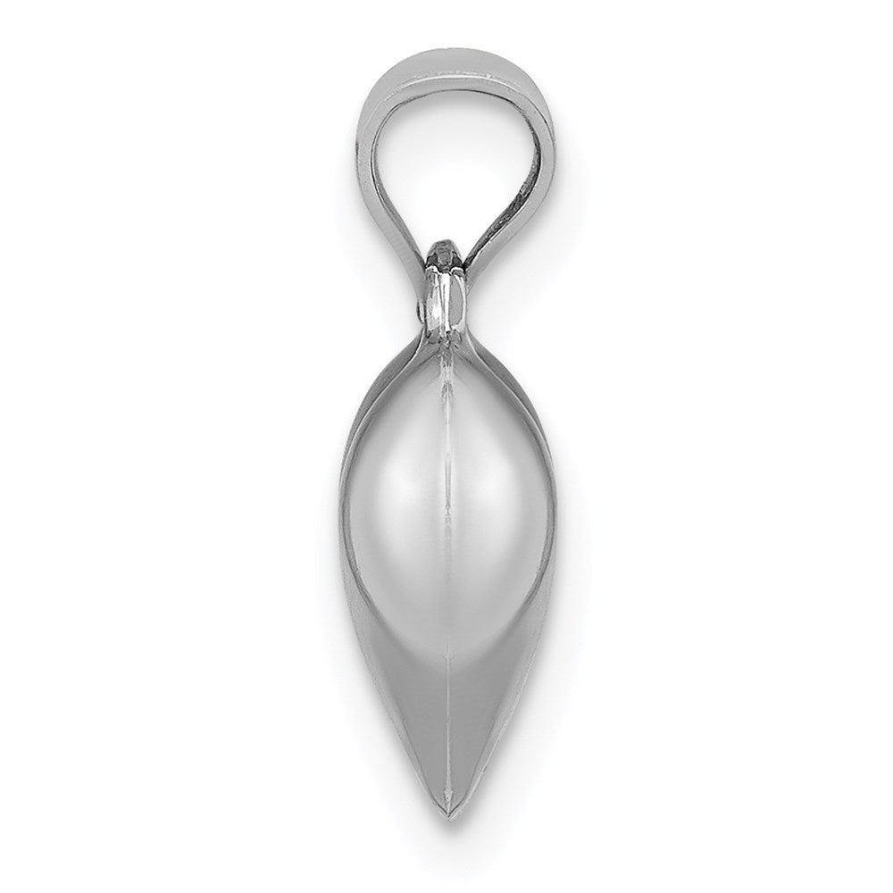 Alternate view of the 14k White Gold Puffed Heart Charm and Pendant, 12mm by The Black Bow Jewelry Co.