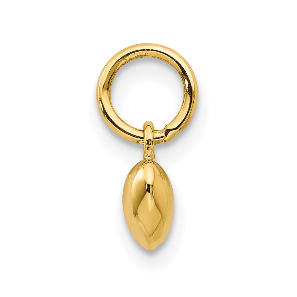 Alternate view of the 14k Yellow Gold Puffed Mini Heart Charm, 5mm (3/16 inch) by The Black Bow Jewelry Co.