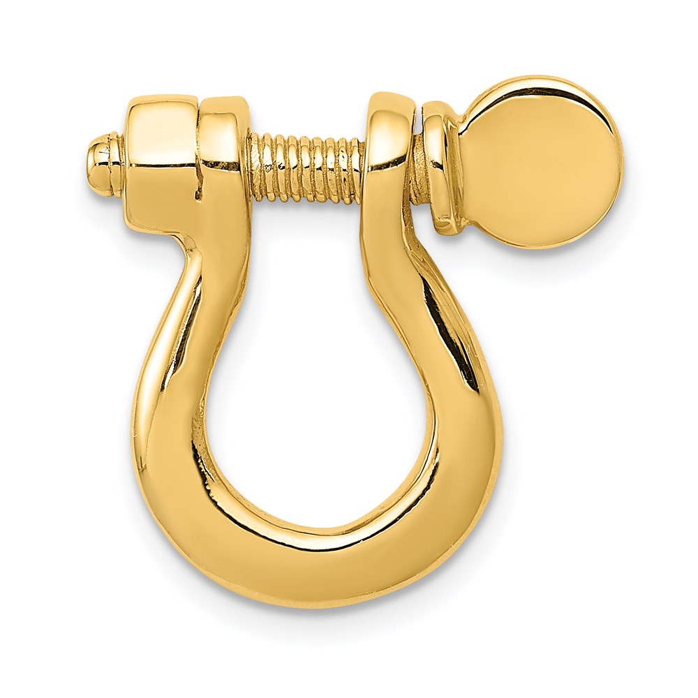 14k Yellow Gold Large Shackle Link Moveable Pendant, Item P9301 by The Black Bow Jewelry Co.