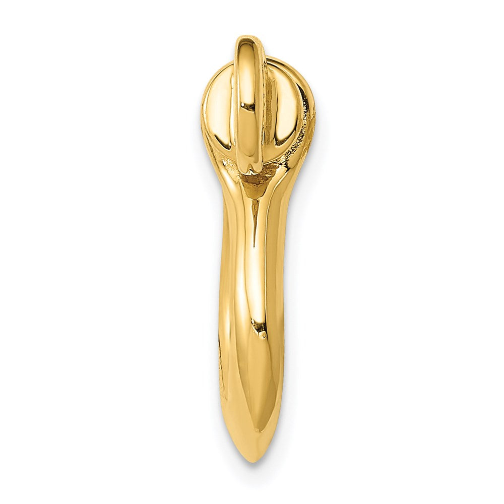 Alternate view of the 14k Yellow Gold Large Shackle Link Moveable Pendant by The Black Bow Jewelry Co.
