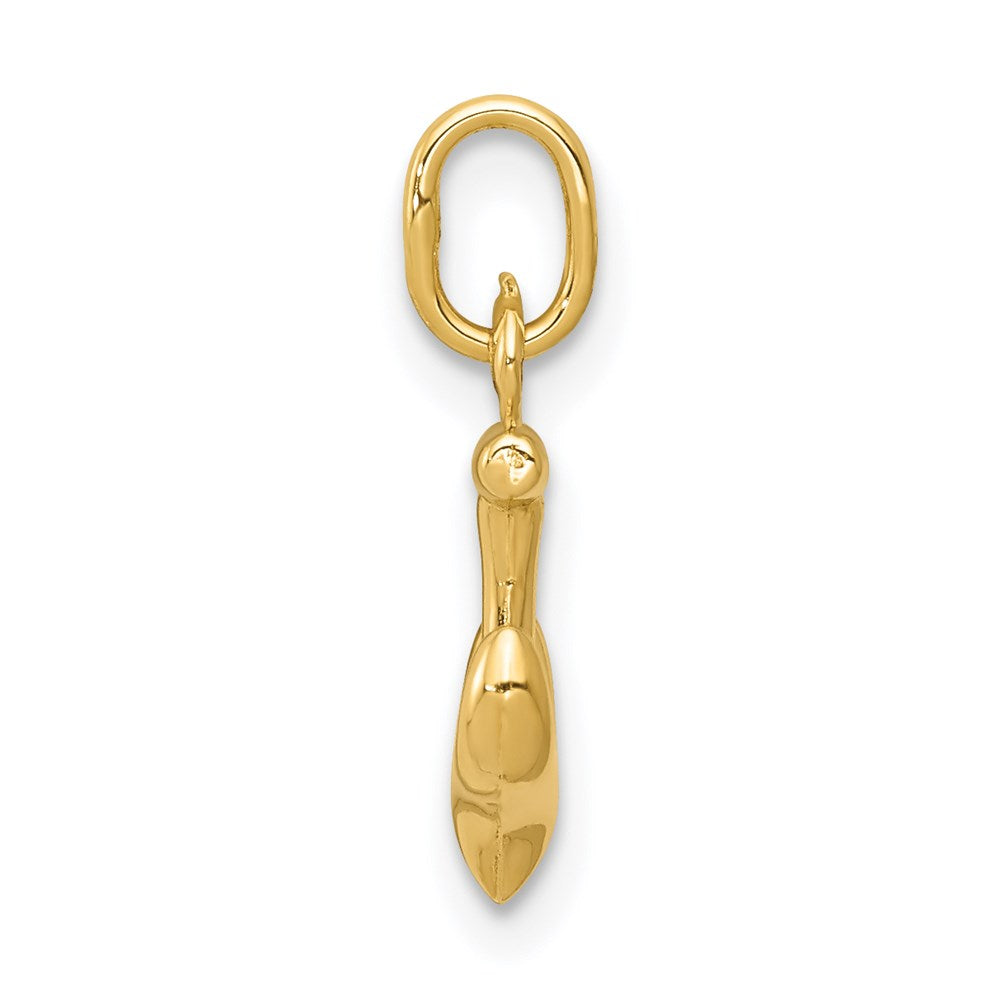 Alternate view of the 14k Yellow Gold Mini Hollow Anchor Charm by The Black Bow Jewelry Co.