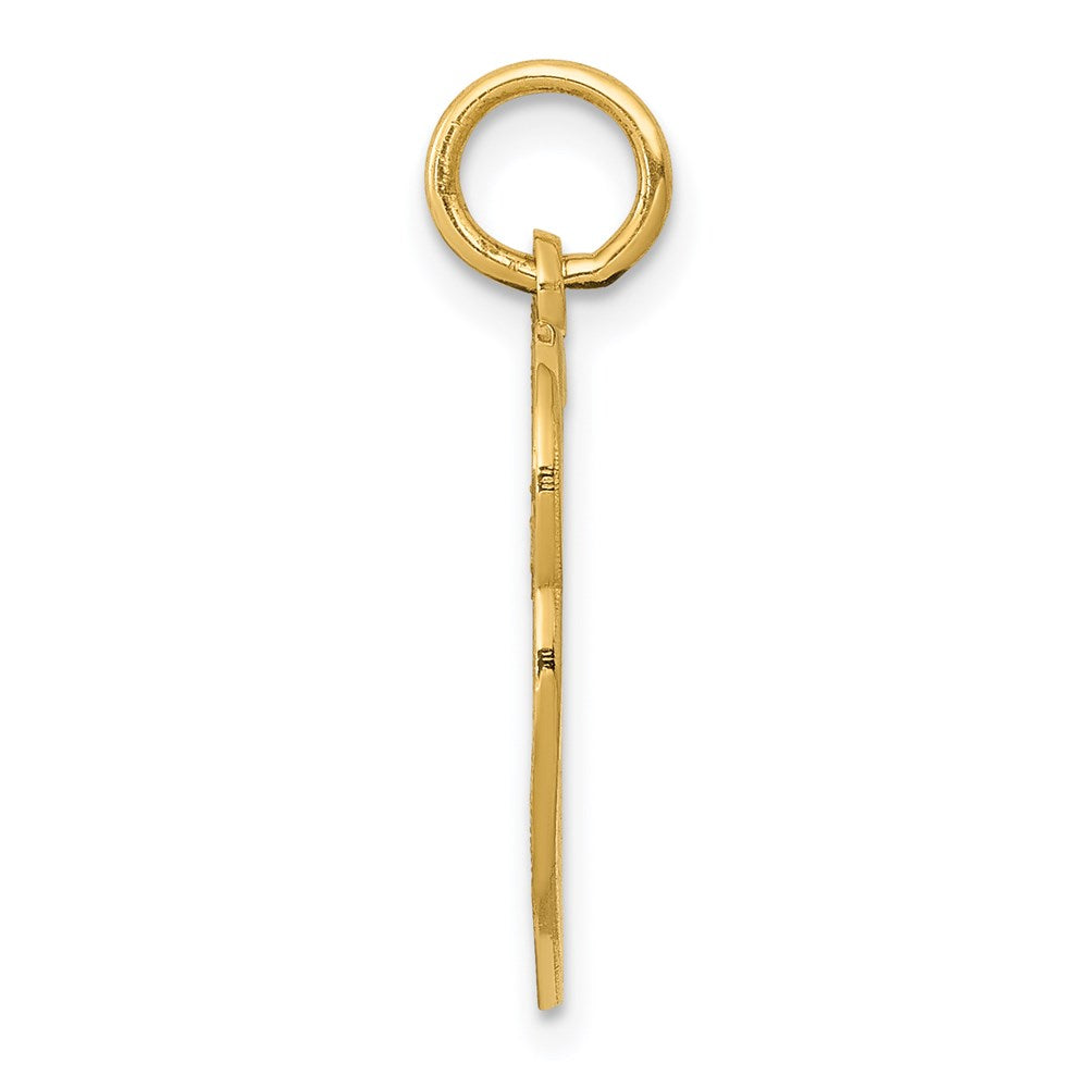 Alternate view of the 14k Yellow Gold Double Open Heart Charm by The Black Bow Jewelry Co.