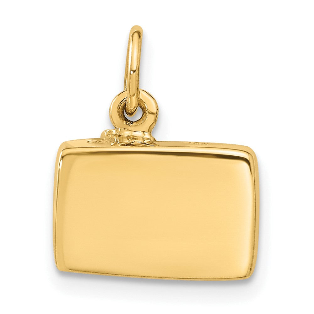 Alternate view of the 14k Yellow Gold Sardine Can Charm, 15mm by The Black Bow Jewelry Co.