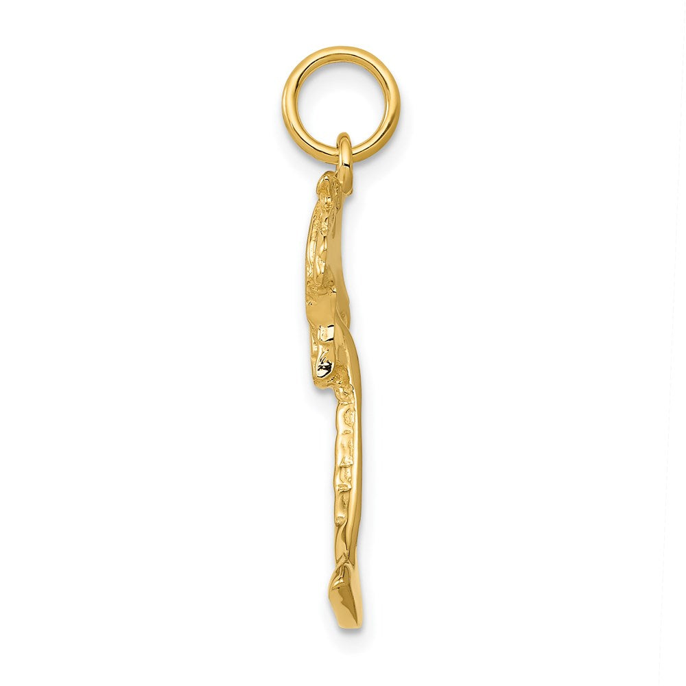 Alternate view of the 14k Yellow Gold Coconut Palm Tree Charm by The Black Bow Jewelry Co.
