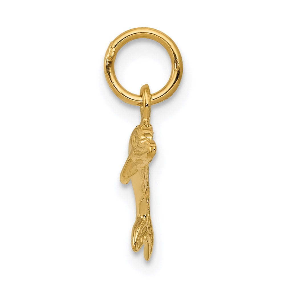 Alternate view of the 14k Yellow Gold 12mm Dolphin Charm by The Black Bow Jewelry Co.