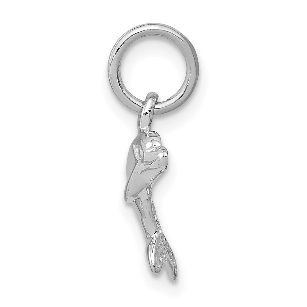 Alternate view of the 14k White Gold 12mm Dolphin Charm by The Black Bow Jewelry Co.